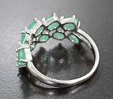 Замечательное серебряное кольцо с изумрудами Серебро 925