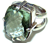 Кольцо с зеленым аметистом Серебро 925