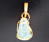 Золотой кулон с кристаллом пастельно-зеленого берилла 16,1 карата Золото