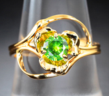 Золотое кольцо с ярким уральским демантоидом 0,59 карата Золото