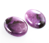 Крупная пара полихромных уральских аметистов 67,41 карата 
