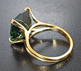 Золотое кольцо с редким насыщенным мау-сит-ситом 8,96 карата Золото