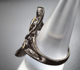 Серебряное кольцо с кианитами и аметистами