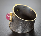 Серебряное кольцо с сапфиром 2,7 карата и диопсидами Серебро 925