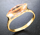 Золотое кольцо с андезином редкой огранки 1,81 карата