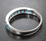Чудесное серебряное кольцо с «неоновыми» апатитами