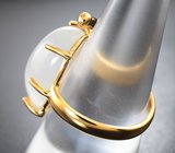 Кольцо с редким лунным камнем с рутилом 13,4 карата