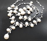 Серебряный комплект с жемчугом Серебро 925