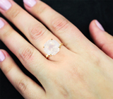 Золотое кольцо с лавандовым аметистом авторской огранки 6,92 карата Золото