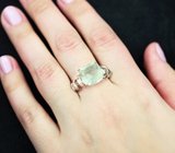 Золотое кольцо с яблочно-зеленым бериллом 4,79 карата Золото