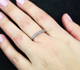 Прелестное cеребряное кольцо с танзанитами Серебро 925