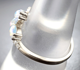Великолепное серебряное кольцо с кристаллическими эфиопскими опалами