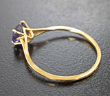 Золотое кольцо с редким сапфиром со сменой цвета 1,17 карата