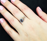 Золотое кольцо с редким полихромным сапфиром со сменой цвета 1,72 карата Золото