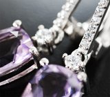 Чудесные серебряные серьги с аметистами Серебро 925