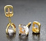 Пусеты с морганитами высокой чистоты 1,27 карата Серебро 925