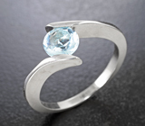 Чудесное серебряное кольцо с голубым топазом