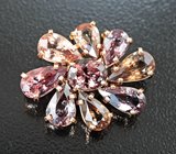 Кулон с гранатами со сменой цвета 7,24 карата