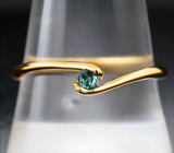 Золотое кольцо с чистейшим уральским александритом 0,1 карата Золото