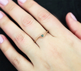 Золотое кольцо с чистейшим уральским александритом 0,1 карата Золото