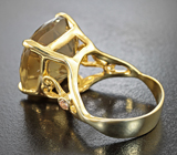 Серебряное кольцо с цитрином 19,5 карата Серебро 925