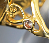 Серебряное кольцо с цитрином 19,5 карата