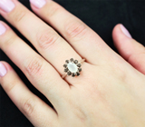 Чудесное серебряное кольцо с хризопразом и шпинелями