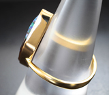 Золотое кольцо с ярчайшим австралийским болдер опалом 4,5 карата