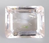 Кольцо с морганитом 2,91 карата и бесцветными цирконами