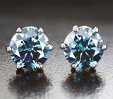 Комплект с муассанитами 3,82 карата