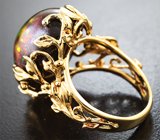 Кольцо с кристаллическим черным опалом 17,14 карата