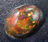 Кольцо с кристаллическим черным опалом 17,14 карата