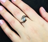 Серебряное кольцо с голубым топазом