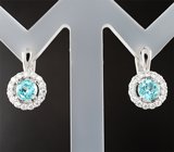 Изящные серебряные серьги с апатитами