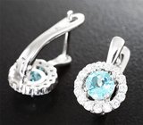 Изящные серебряные серьги с апатитами