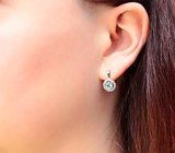 Изящные серебряные серьги с апатитами