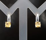 Изящные серебряные серьги с цитринами