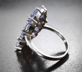 Роскошный серебряный комплект с танзанитами Серебро 925