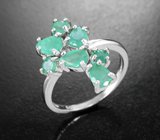 Серебряное кольцо с изумрудами