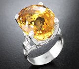 Серебряное кольцо с цитрином 9,6 карата