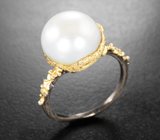 Серебряное кольцо с жемчужиной 3 карата