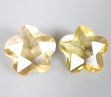 Пусеты с цитринами авторской огранки 11,38 карата