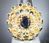 Эксклюзив! Невероятной красоты золотое кольцо с роскошными уральскими александритами 2,37 карата и бриллиантами