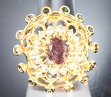 Эксклюзив! Невероятной красоты золотое кольцо с роскошными уральскими александритами 2,37 карата и бриллиантами