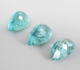 Набор из 3 «неоновых» апатитов 4,13 карата