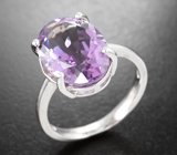 Стильное серебряное кольцо с аметистом Серебро 925