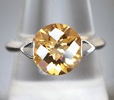 Стильное серебряное кольцо с цитрином