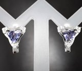 Чудесные серебряные серьги с иолитами