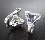 Чудесные серебряные серьги с иолитами Серебро 925
