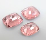Крупный набор из 3 розовато-оранжевых шпинелей 5,6 карата